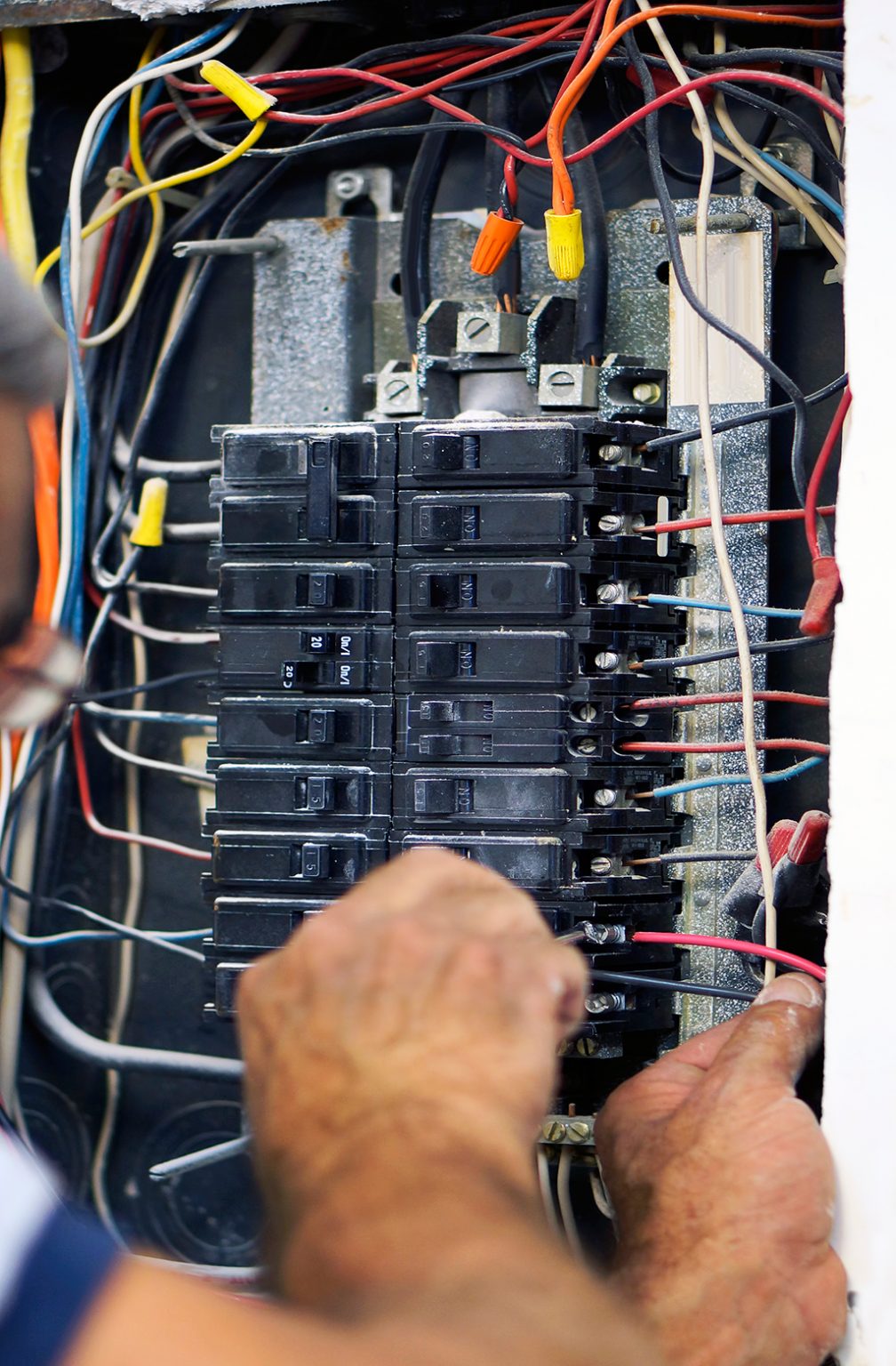 Electrician Repairing Circuit Breaker