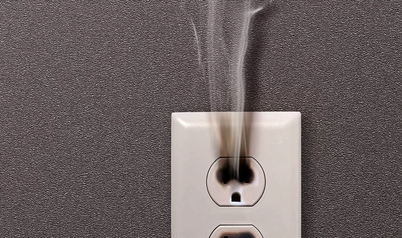 Smoking Electrical Outlet